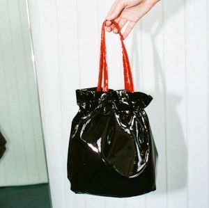 Fashion Brand Company Trash Bag Purse Faux Leather